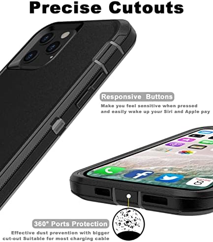 ארגז חלבון לאייפון 11 Pro Case, [אטום הלם/ירידה] מארז פגוש מגן, מארז טלפון להגנת חובה כבד עבור